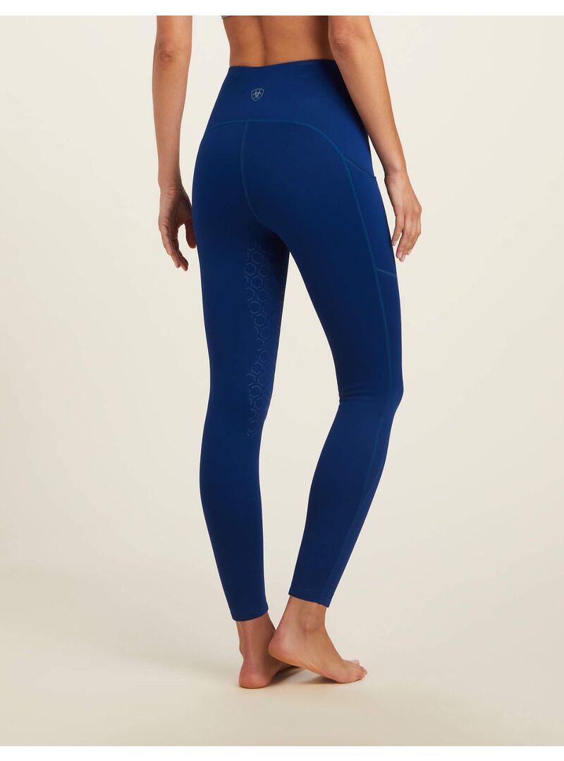 Mallas Equitación Ariat Venture Thermal Half Grip Rodilla Mujer Estate Blue - Ariat