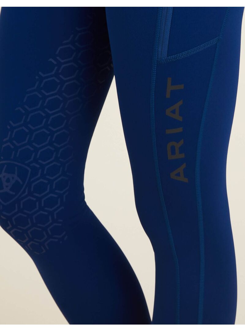 Mallas Equitación Ariat Venture Thermal Half Grip Rodilla Mujer Estate Blue - Ariat (4)