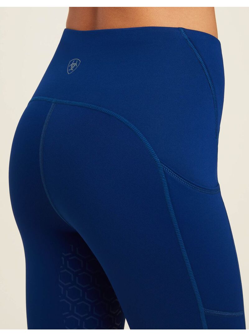 Mallas Equitación Ariat Venture Thermal Half Grip Rodilla Mujer Estate Blue - Ariat (3)
