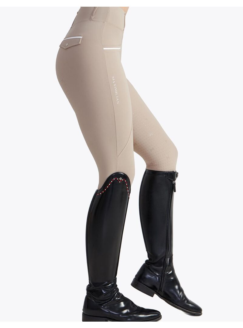 Mallas Pro Riding Knee Grip Mujer Maximilian Beige - Maximilian