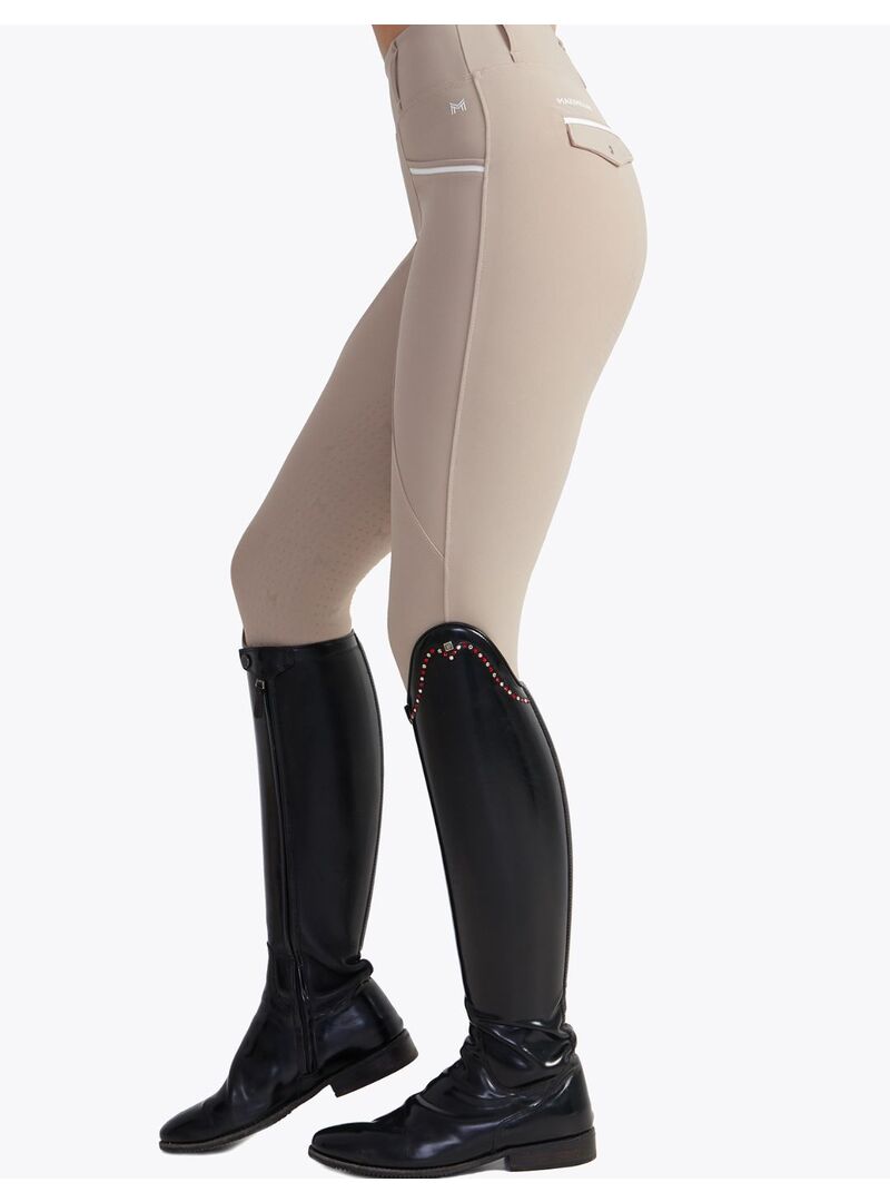Mallas Pro Riding Knee Grip Mujer Maximilian Beige - Maximilian (4)