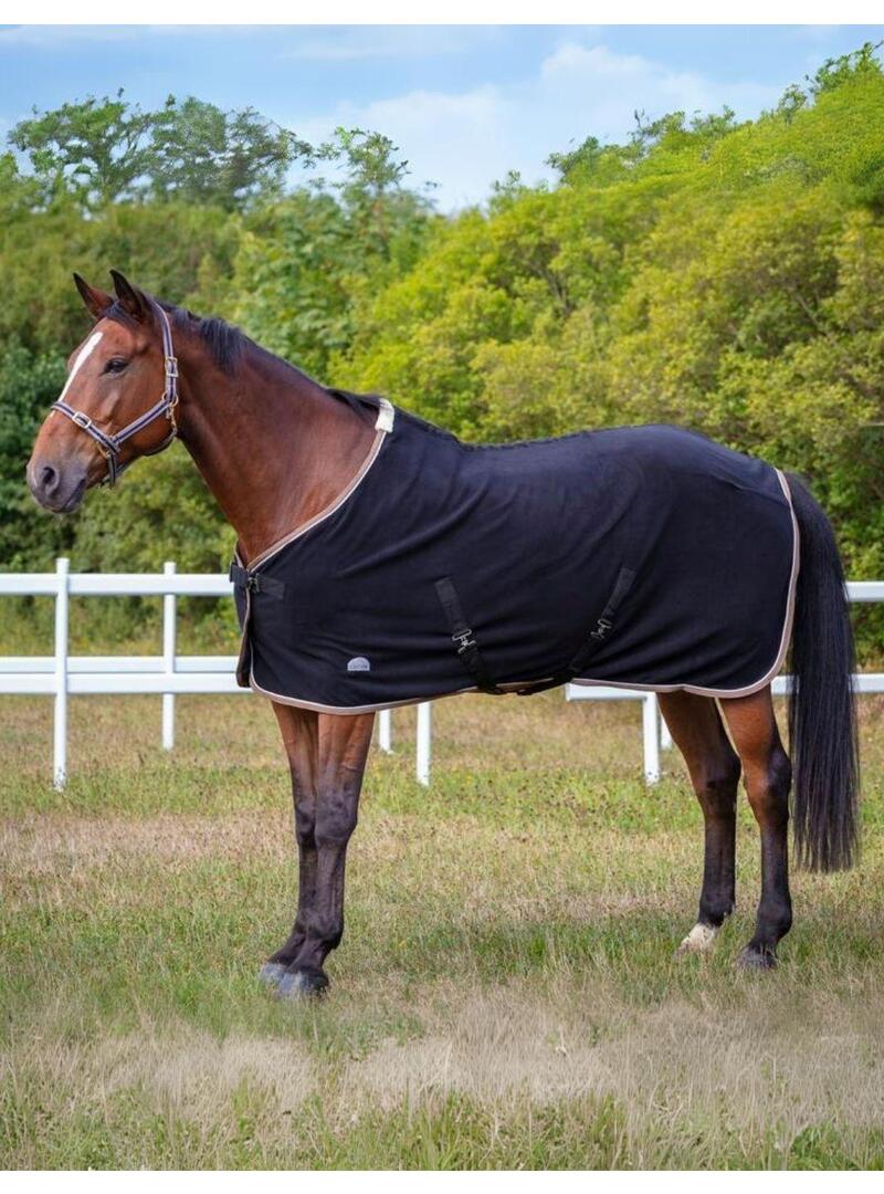 Manta Polar EQUITHÈME 'Polyfun' - Negro/Blanco - Equitheme