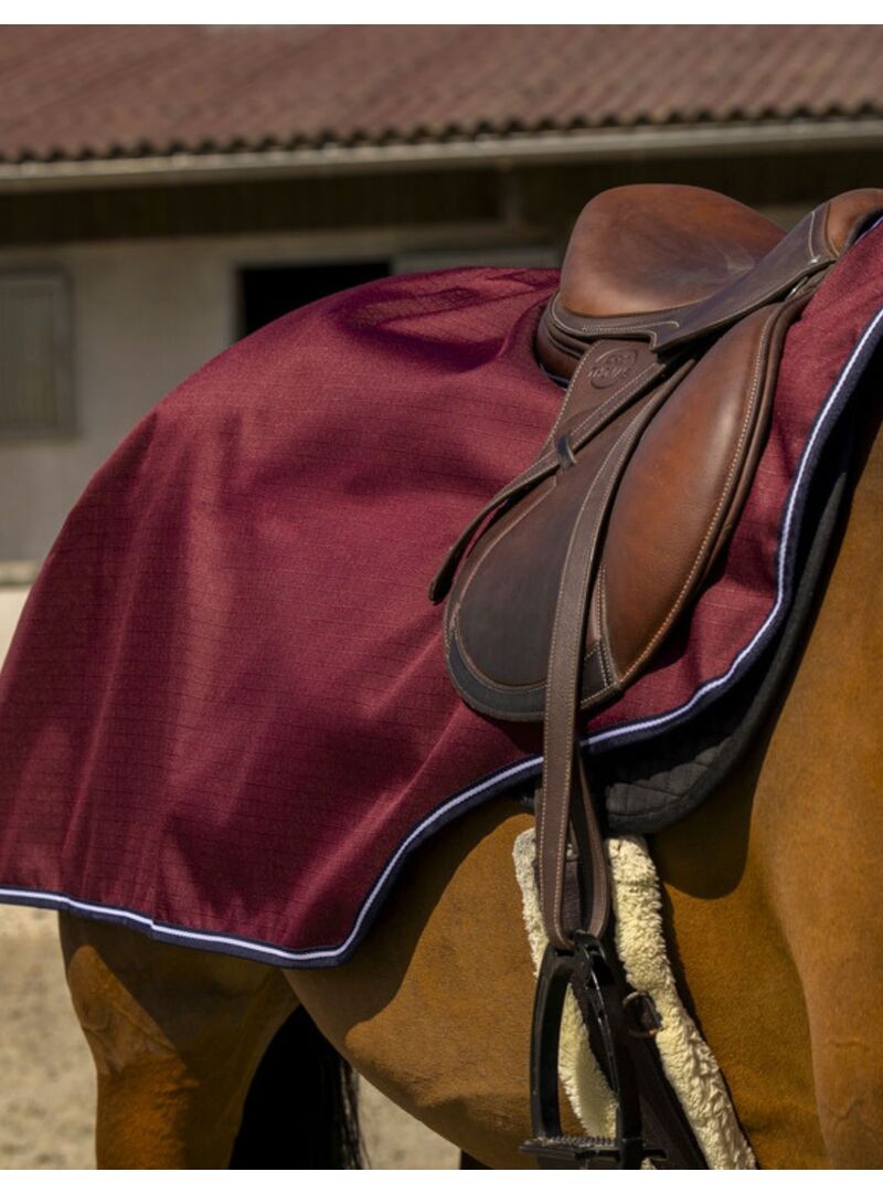 Manta Riñonera Equithème “Tyrex 1200D” Tejido Polar Burdeos - Equitheme