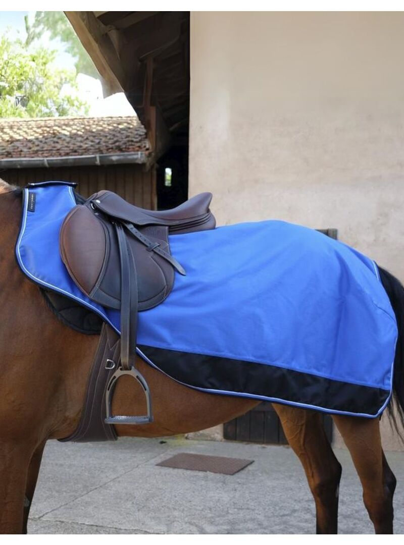 Manta Riñonera Equithème "Tyrex 1200 D" Azul/Negro - Equitheme
