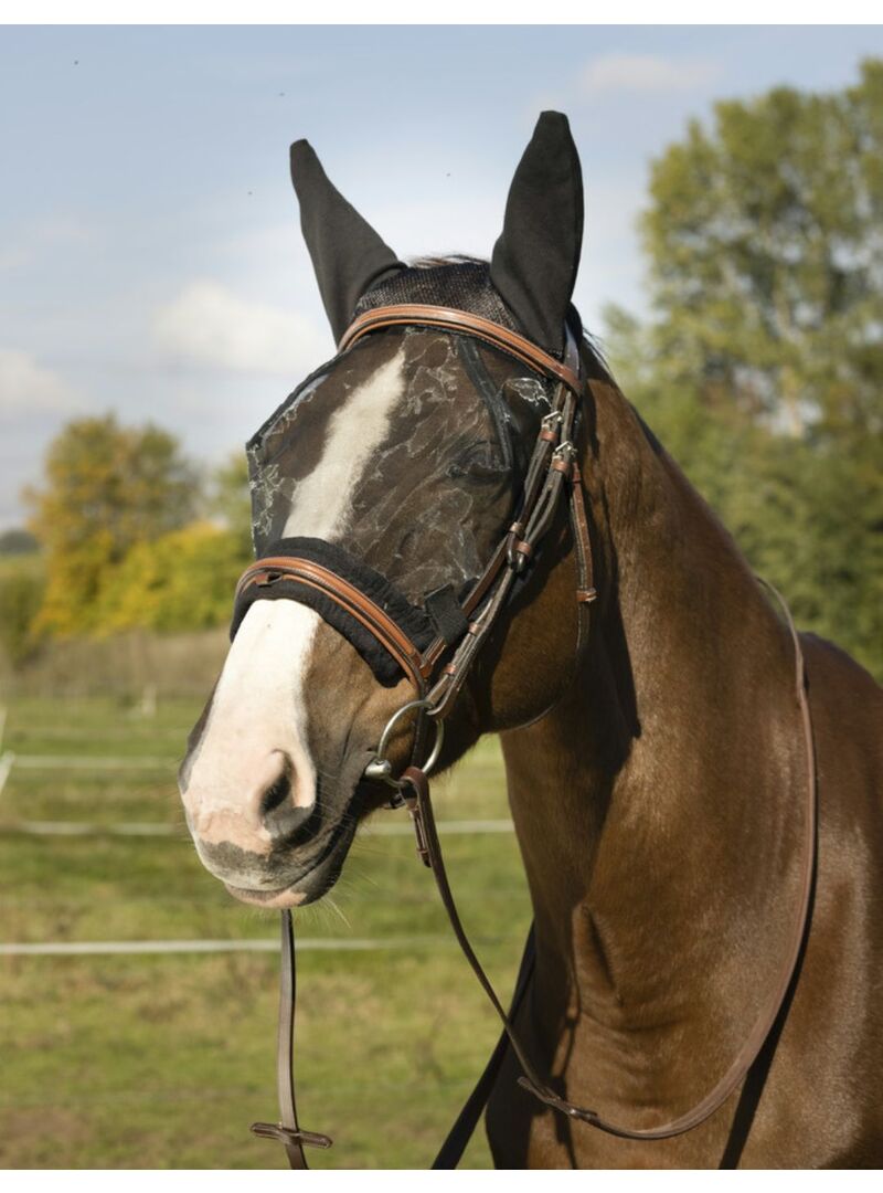 Máscara Antimoscas Equithème "Training" Negro - Equitheme