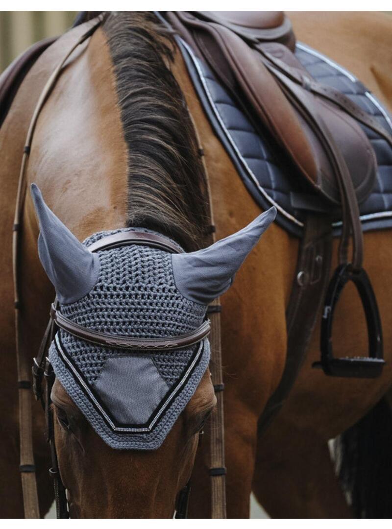 Orejeras antimoscas Equitheme 'Domino' Gris - Equitheme (3)