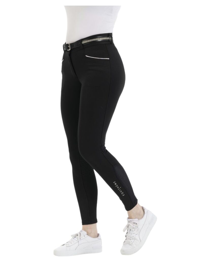 Pantalón Equithème “Claudine” con Culera de Silicona Mujer Negro - Equitheme