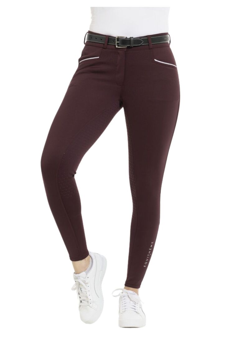 Pantalón Equithème “Claudine” con Culera de Silicona Mujer Burdeos - Equitheme