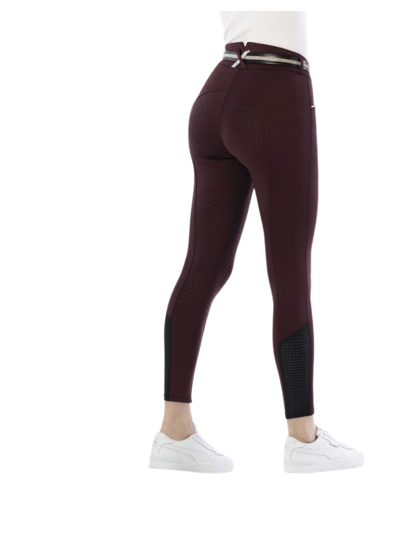 Pantalón Equithème “Claudine” con Culera de Silicona Mujer Burdeos - Equitheme (3)