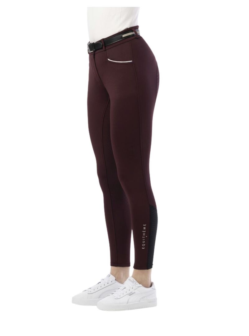 Pantalón Equithème “Claudine” con Culera de Silicona Mujer Burdeos - Equitheme (2)