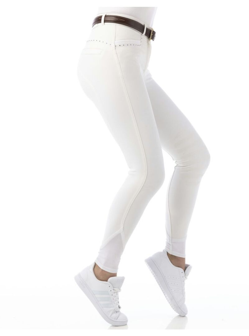 Pantalón Equithème “Safir” Mujer Blanco/Azul - Equitheme (2)