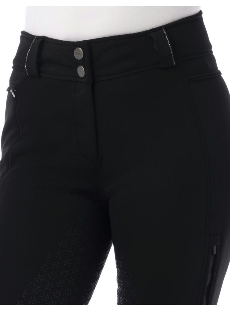 Pantalón Softshell Equithème “Kitzbuhl” con Culera de Silicona Mujer Negro - Equitheme (4)