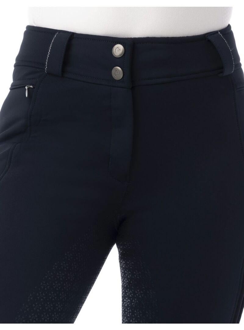 Pantalón Softshell Equithème “Kitzbuhl” con Culera de Silicona Mujer Marino - Equitheme (4)
