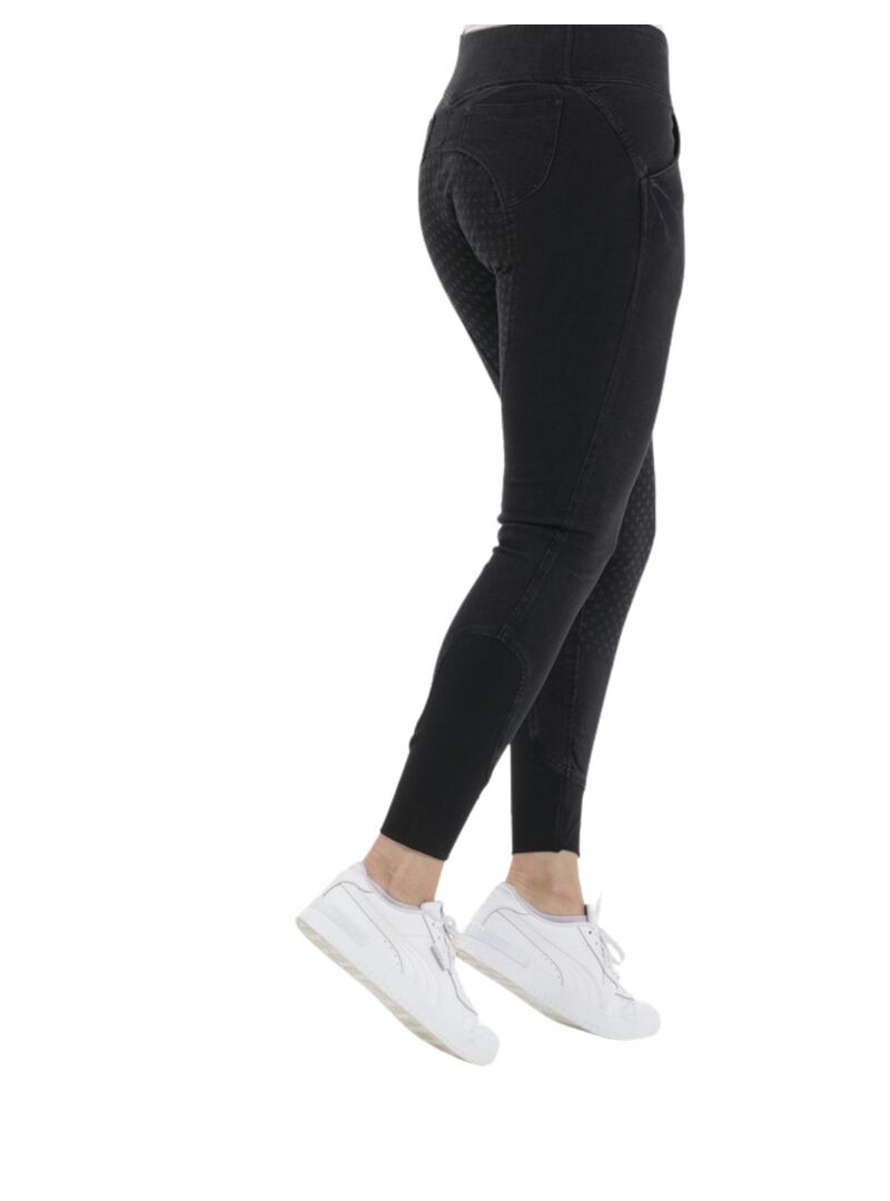 Pantalón Vaquero Equithème “Jena” con Culera de Silicona Mujer Gris - Equitheme (4)