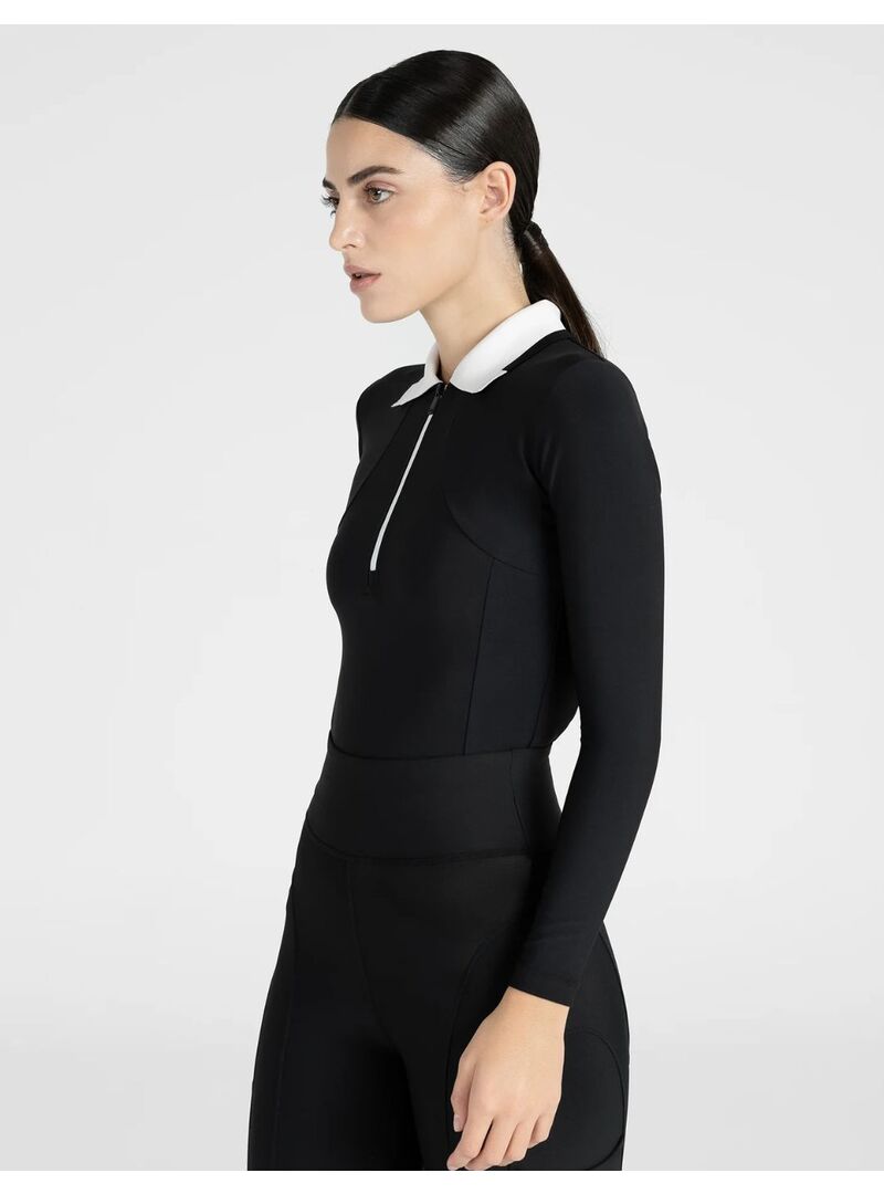 Polo Concept Manga Larga Mujer Negro - Maximilian (2)