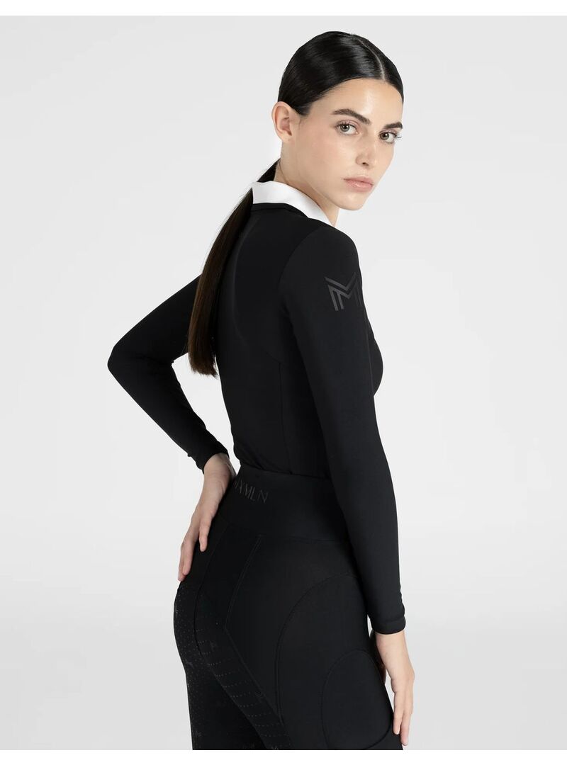 Polo Concept Manga Larga Mujer Negro - Maximilian (4)