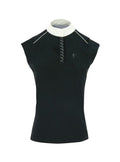Polo Equithème “Brussels” con Brillantes Mujer Negro - Equitheme