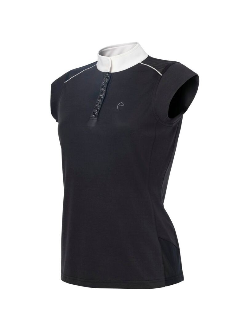 Polo Equithème “Brussels” con Brillantes Mujer Negro - Equitheme (2)