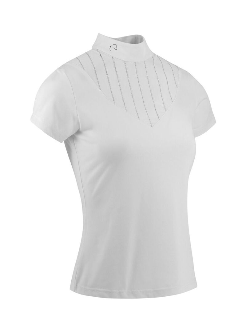 Polo Equithème “Funza” de Manga Corta Mujer Blanco - Equitheme (2)
