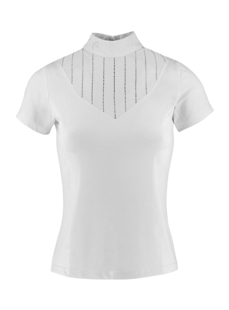 Polo Equithème “Funza” de Manga Corta Mujer Blanco - Equitheme (3)