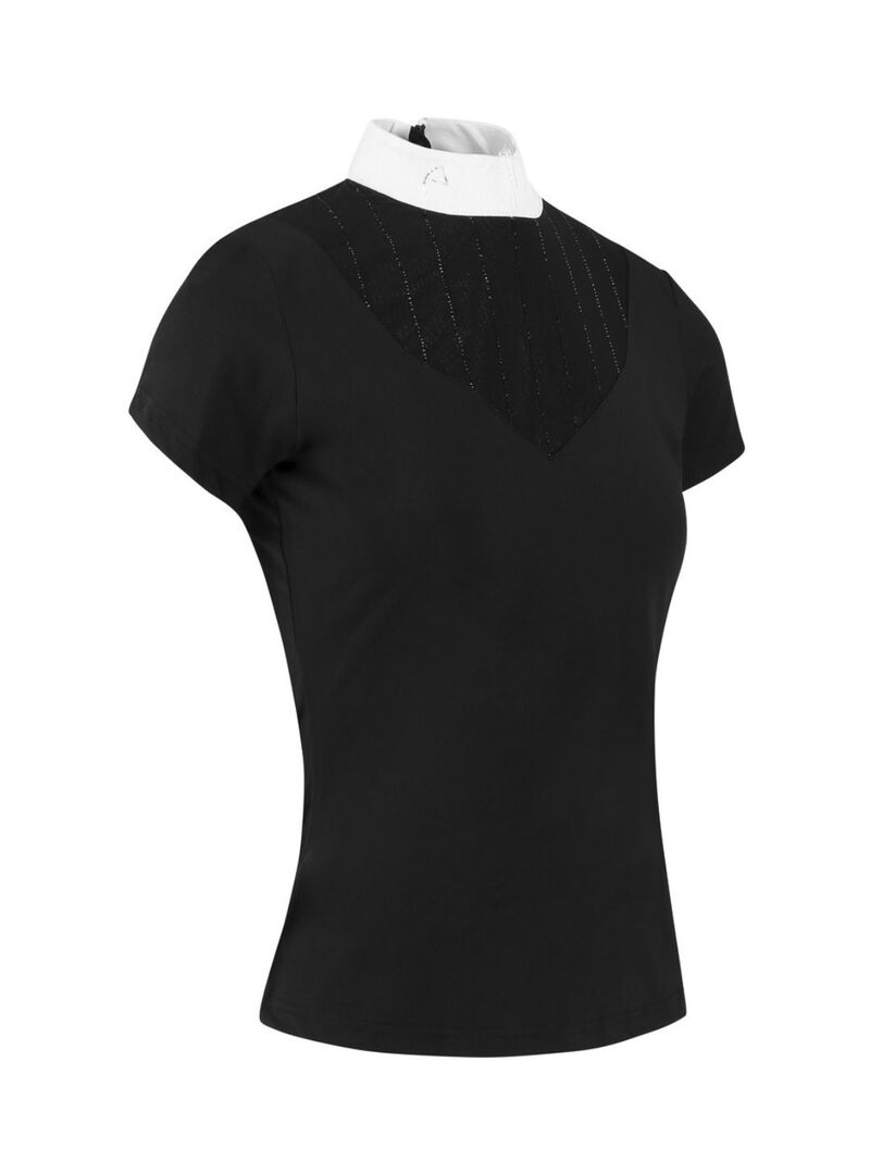Polo Equithème “Funza” de Manga Corta Mujer Negro - Equitheme (6)
