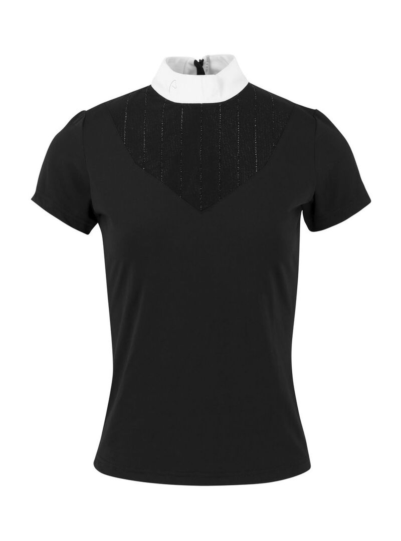 Polo Equithème “Funza” de Manga Corta Mujer Negro - Equitheme (2)