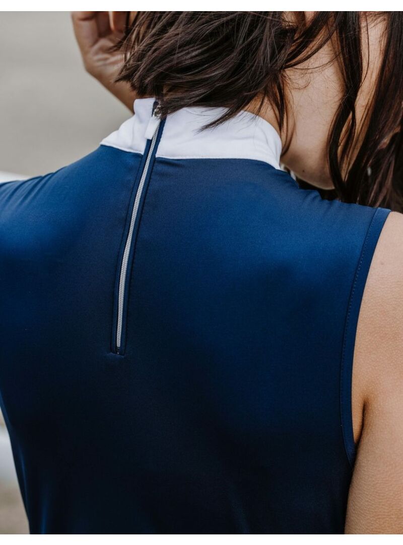 Polo Equithème “Puebla” Mujer Marino/Gris - Equitheme (4)