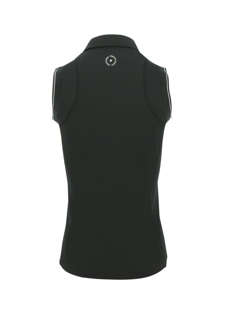 Polo Equithème sin mangas “Sarah” Mujer Negro - Equitheme