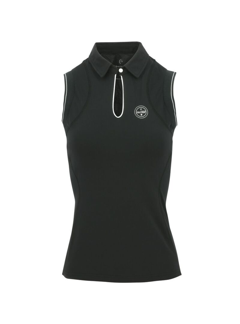 Polo Equithème sin mangas “Sarah” Mujer Negro - Equitheme (2)