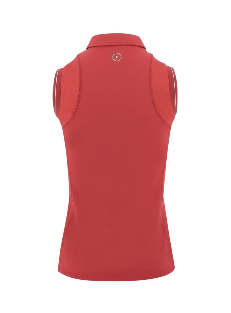 Polo Equithème sin mangas “Sarah” Mujer Cereza - Equitheme (2)