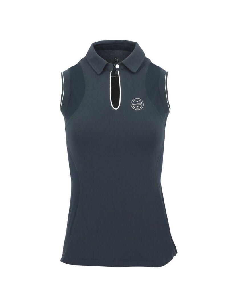 Polo Equithème sin mangas “Sarah” Mujer Marino - Equitheme