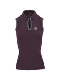 Polo Equithème sin mangas “Sarah” Mujer Ciruela - Equitheme