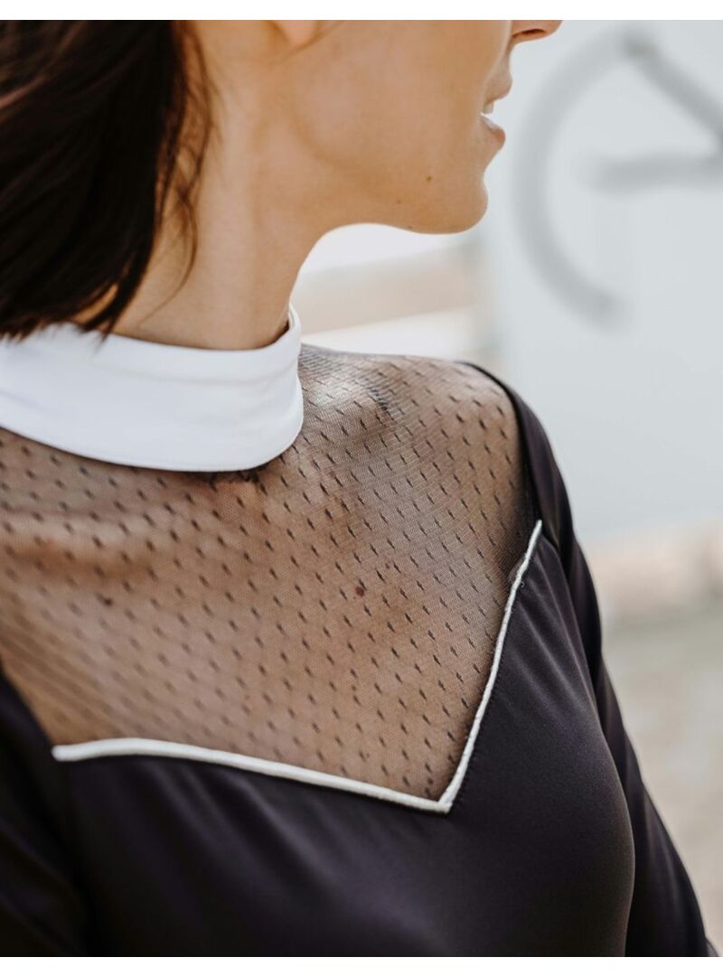 Polo Equithème “Valencia” Mujer Negro - Equitheme (3)