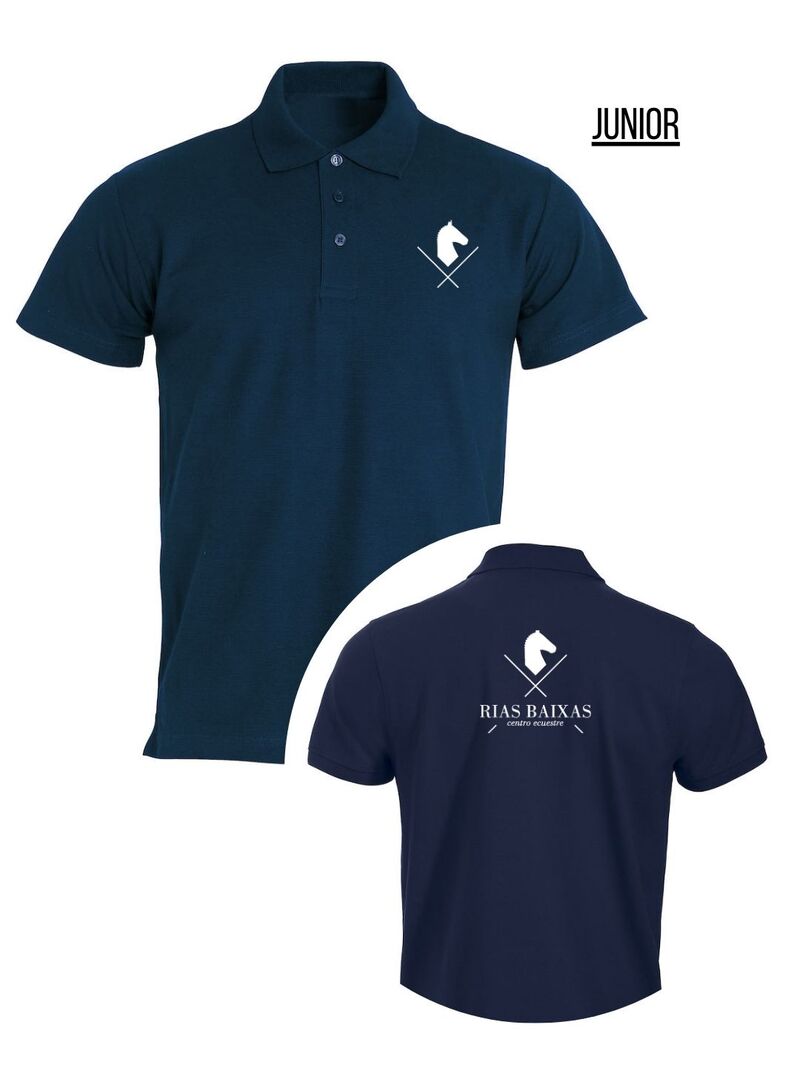 Polo Junior Niños con logo trasero Rías Baixas Marino - Tuxe Clubs