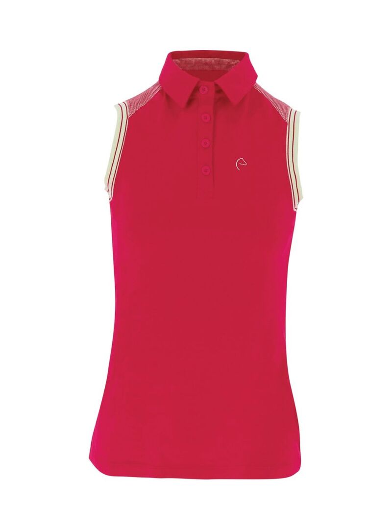 Polo Piqué Equithème Sin Mangas Mujer Frambuesa - Equitheme