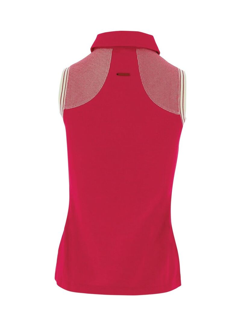 Polo Piqué Equithème Sin Mangas Mujer Frambuesa - Equitheme (2)