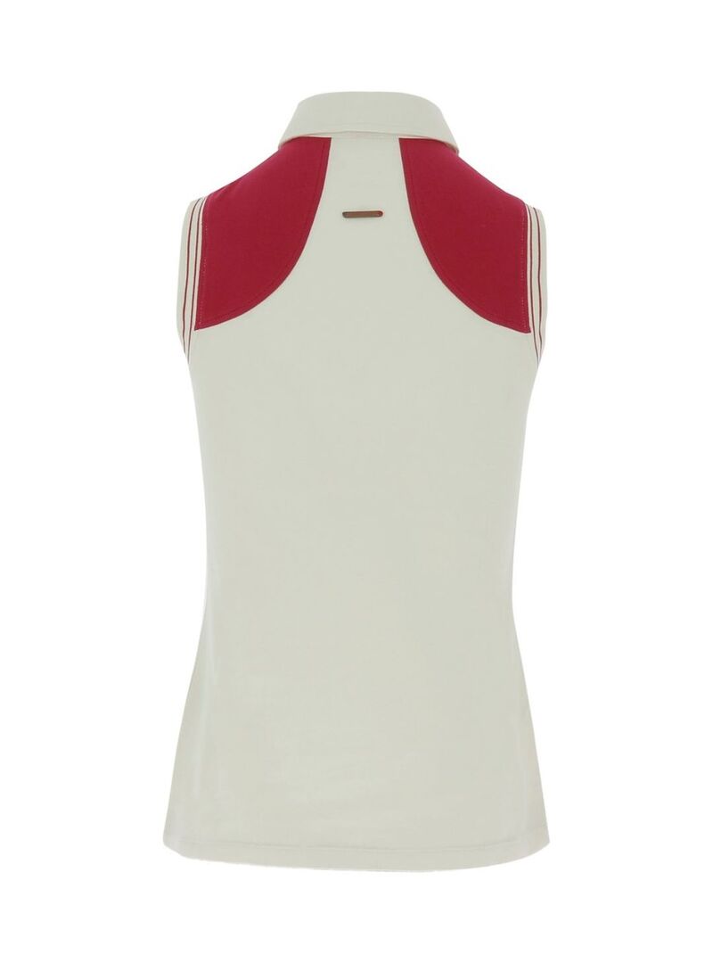 Polo Piqué Equithème Sin Mangas Mujer Frambuesa - Equitheme (3)