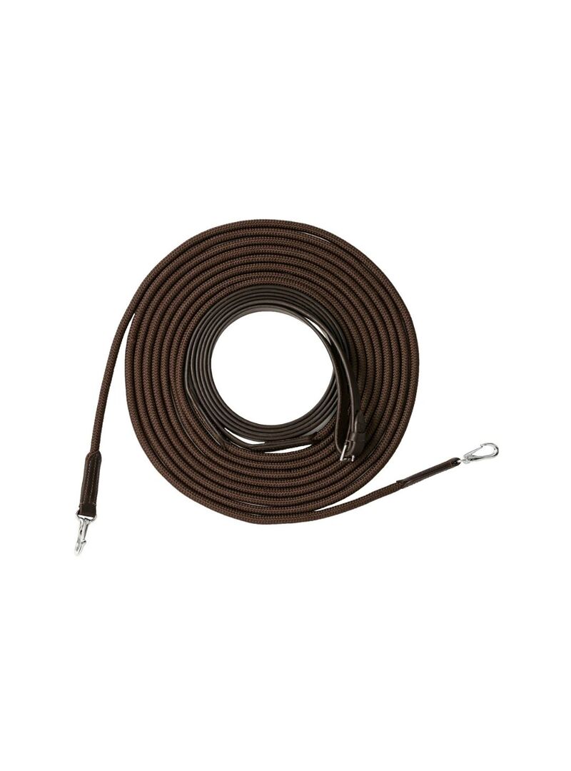 Riendas Largas de Cuero/Cuerda Riding World Negro - Riding World (2)