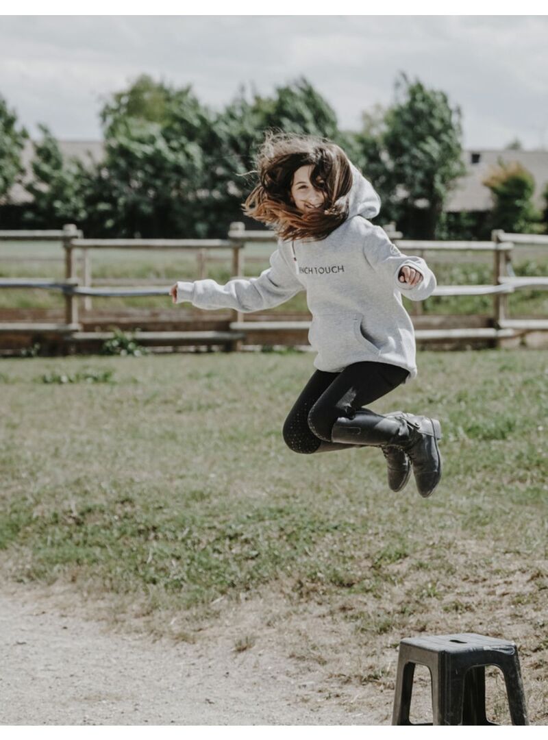 Sudadera con Capucha Equithème “Britney” Niño Gris - Equitheme