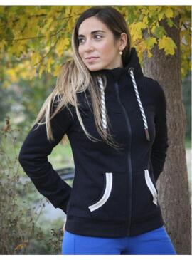 Sudadera cremallera Mujer PENELOPE 'Cométe' Negro