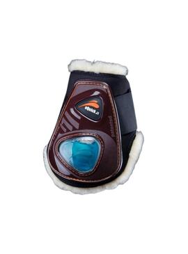 Protectores eShock Traseros Borreguillo con Velcro Marron