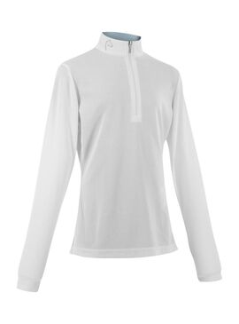 Polo de Malla Equithème “Buffy” Mujer Blanco