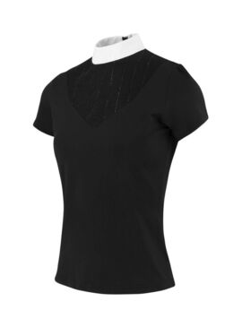 Polo Equithème “Funza” de Manga Corta Mujer Negro