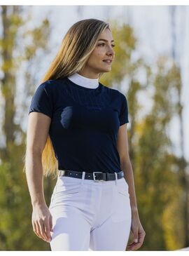 Polo Equithème “Funza” de Manga Corta Mujer Marino