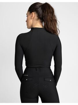 Base Layer Manga Larga Mujer Maximilian Negro/Plateado