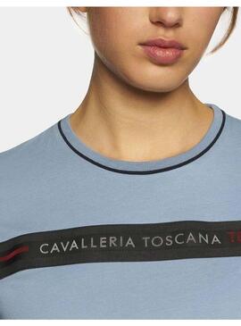 Camiseta Elastic Band TEAM Mujer Cavalleria Toscana Azul