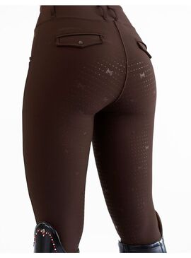 Mallas Pro Riding Full Grip Mujer Maximilian Chocolate