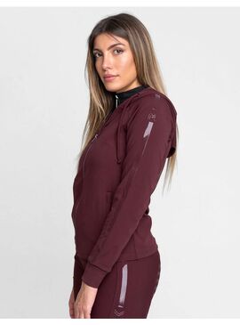 Sudadera con Cremallera Reflection Mujer Maximilian Burdeos