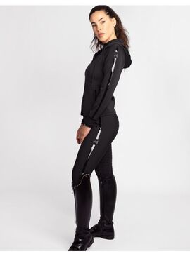 Sudadera con Cremallera Reflection Mujer Maximilian Negro