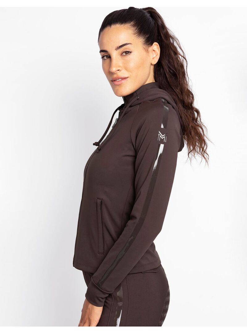 Sudadera con Cremallera Reflection Mujer Maximilian Chocolate